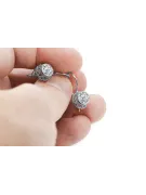 Vintage Unikátne náušnice Cubic Zirconia 925 Sterling Silver VEC117s